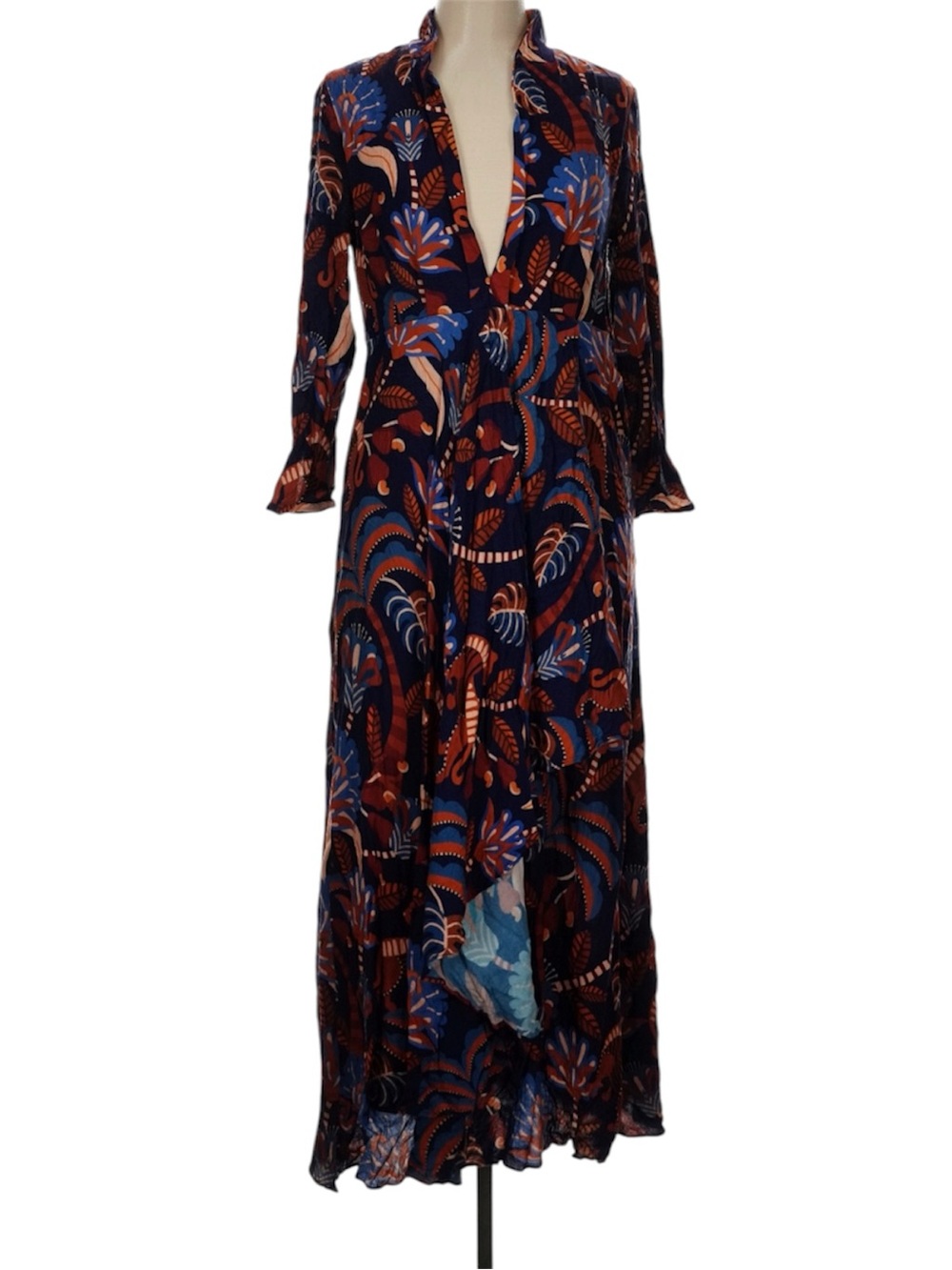 FARM Rio Blue Nature Beauty Maxi Dress Size Large - Picture 4 of 9